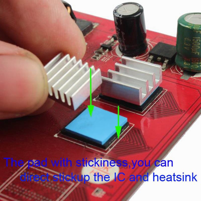 put heatsink on the thermal pad